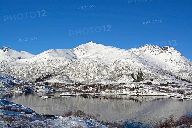 The Sildpollnes Church in Laupstad on the Lofoten Islands, Norway, Lofoten, Norway, Scandinavia, Europe