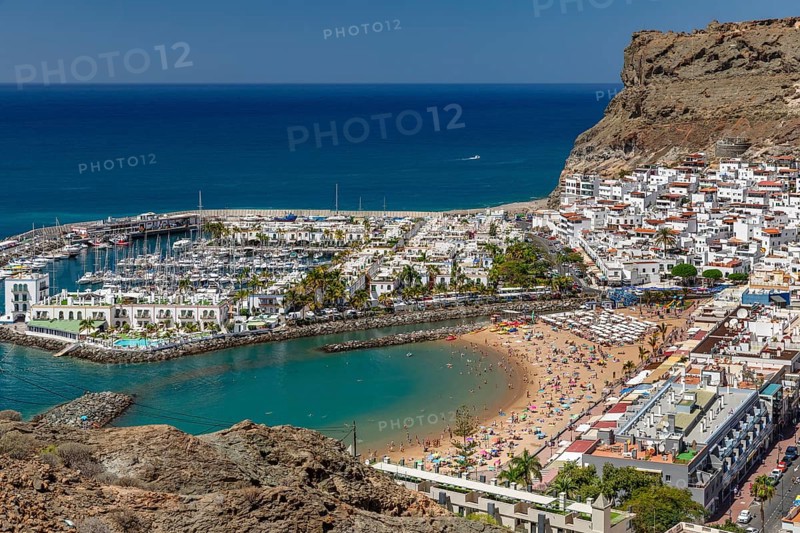 Beach and harbour of Puerto de Mogan, Gran Canaria, Canary Islands, Spain, Puerto de Mogan, Gran Canaria, Canary Islands, Spain, Europe