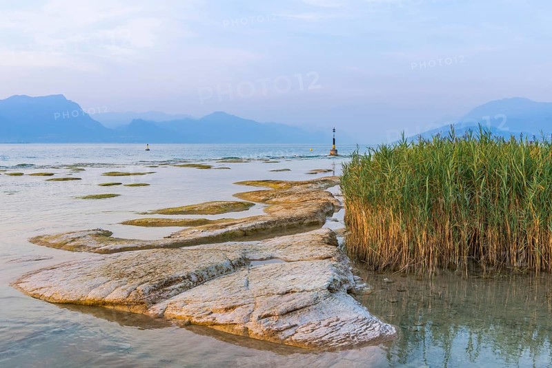 Evening mood at Jamaica beach, lake, holiday, travel, tourism, Sirmione, Italy, Europe