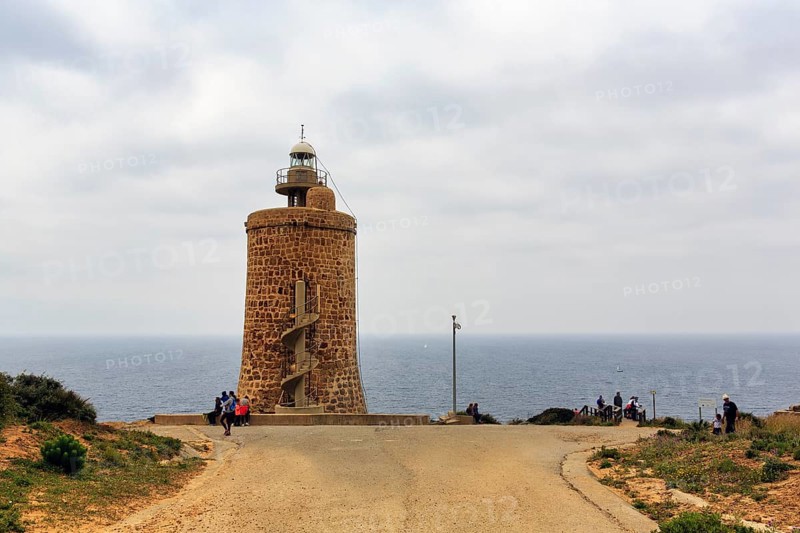 Torre de Cabo de Gracia lighthouse, Torre de Punta Camarinal, nature park, Parque Natural del Estrecho, Strait of Gibraltar, Costa de la Luz, Andalusia, Spain, Europe