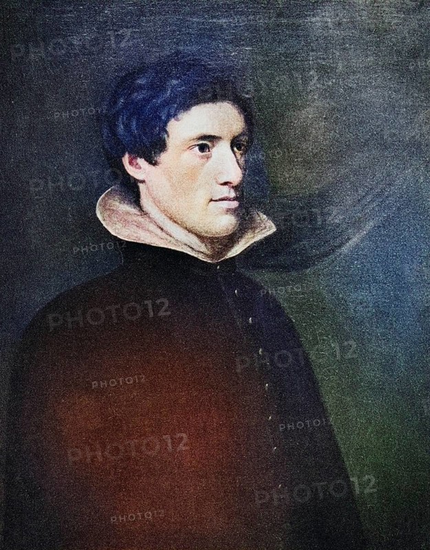 Charles Lamb in his thirtieth year, in the dress of a Venetian senator. Penname Elia 1775-1834 English essayist, Historical, digitally restored reproduction from a 19th century original, Record date not stated