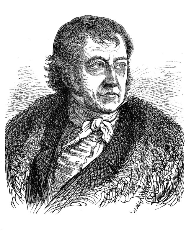 Georg Wilhelm Friedrich Hegel, 27 August 1770, 14 November 1831, a German philosopher, Historical, digital reproduction of an original from the 19th century
