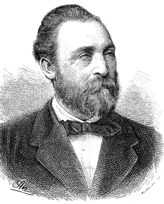 Ernst Heinrich Wilhelm Stephan, from 1885 von Stephan, 7 January 1831, 8 April 1897, was a German Postmaster General of the German Empire, organiser of the German postal system and co-founder of the Universal Postal Union. He was Imperial Privy Councillor, State Secretary of the Imperial Post Office and Royal Prussian Minister of State, member of the Prussian State Council and the Prussian House of Lords, and Canon of Merseburg, Historical, digital reproduction of an original from the 19th century