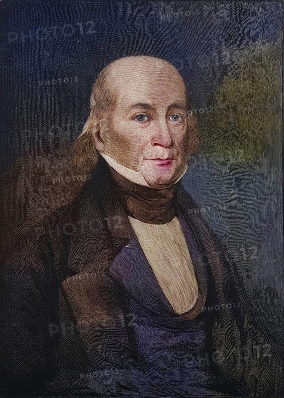 Gerard Troost (1776-11850), Dutch-born American geologist and natural philosopher. Professor of chemistry, geology and mineralogy at the University of Nashville (1828) . One of the founders of the Academy of Natural Sciences in Philadelphia. Copperplate engraving, 1896, digitally restored reproduction from a 19th century original, record date not stated
