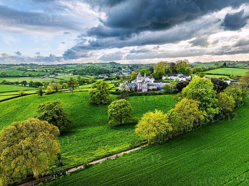 The Priory from a drone, Abbotskerswell Priory, Retirement Village, Abbotskerswell, Newton AbbotThe Priory, Retirement Village, Newton Abbot, Devon, England, United Kingdom, Europe