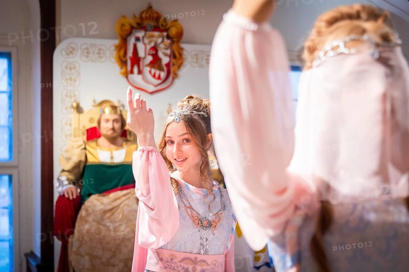 Photo shoot at Moritzburg Castle, Moritzburg, Saxony, Germany, Europe