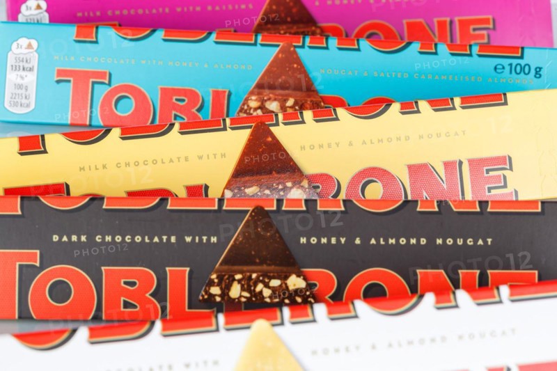 Various types of Toblerone chocolate from Tobler and Mondelez International