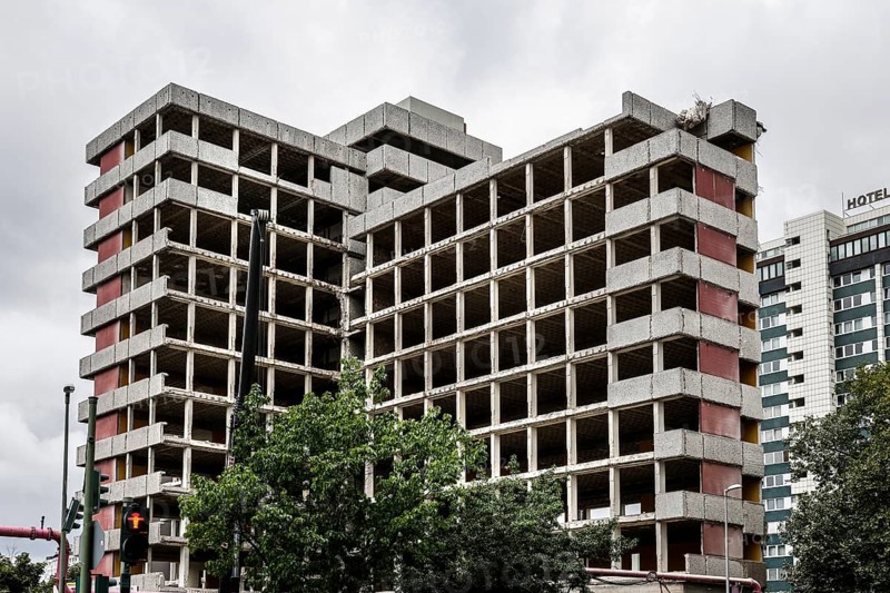 Demolition of office tower at the Urania. The administration building, built in 1967, will be gutted and replaced by a new building, Berlin, 03.07.2024., Berlin, Berlin, Germany, Europe