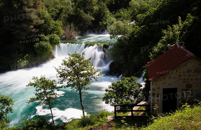 The Croatian Krka National Park consists of a 45-kilometre stretch of the Krka River between Knin and Skradin, Croatia, Europe