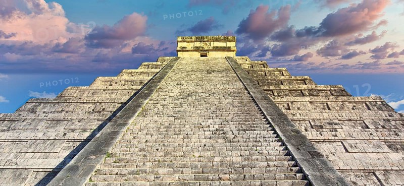 Chichen Itza, one of the largest Maya cities, a large pre-Columbian city built by the Maya people. The archaeological site is located in Yucatan State, Mexico, Central America