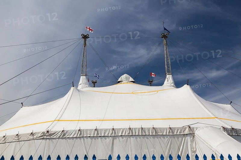 Cirque du Soleil big top tent in old port of Montreal in spring, Quebec, Canada, North America