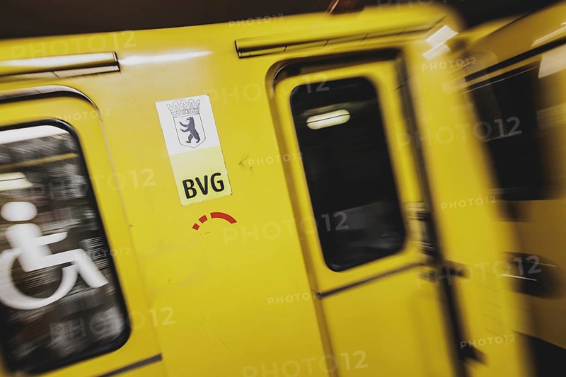 The underground line 3 runs at Rüdesheimer Platz in Wilmersdorf in Berlin, 27 February 2024. Berliner Verkehrsbetriebe (BVG) have announced strikes for Thursday and Friday