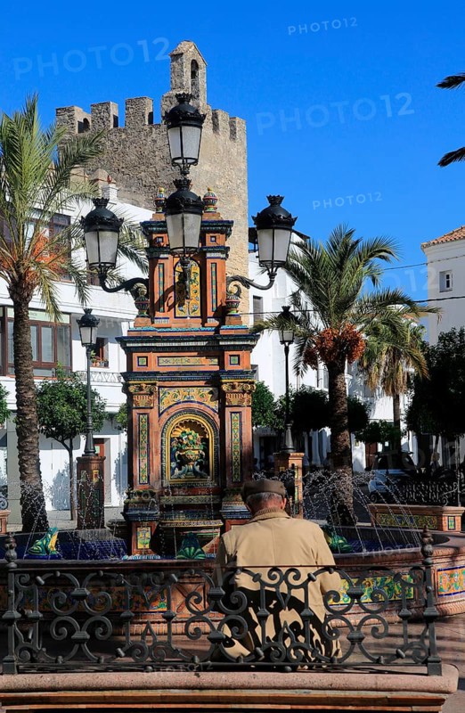Plaza de Espana, Vejer de la Frontera, Cadiz Province, Spain, Europe