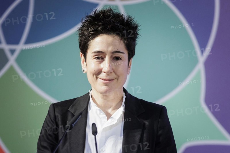 Dunja Hayali, journalist and TV presenter, photographed at the DSI Talisman Award ceremony in Berlin, 12 March 2024. With the Talisman Award, the Deutschlandstiftung Integration honours people who have rendered outstanding services to the cohesion of our society through their commitment. Photographed on behalf of the Federal Foreign Office