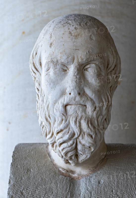 Portrait of Herodotos, Ancient Agora of Athens, Greece, Europe