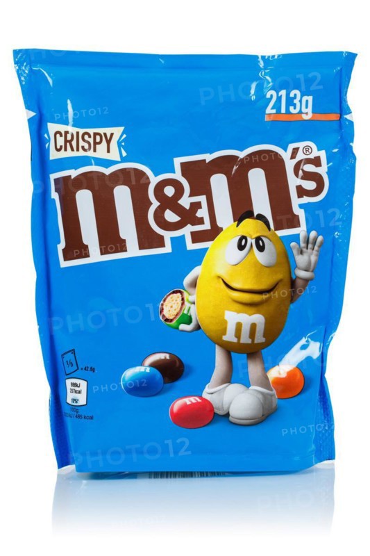 M&M's chocolate lentils crispy from Mars Inc. clipped isolated