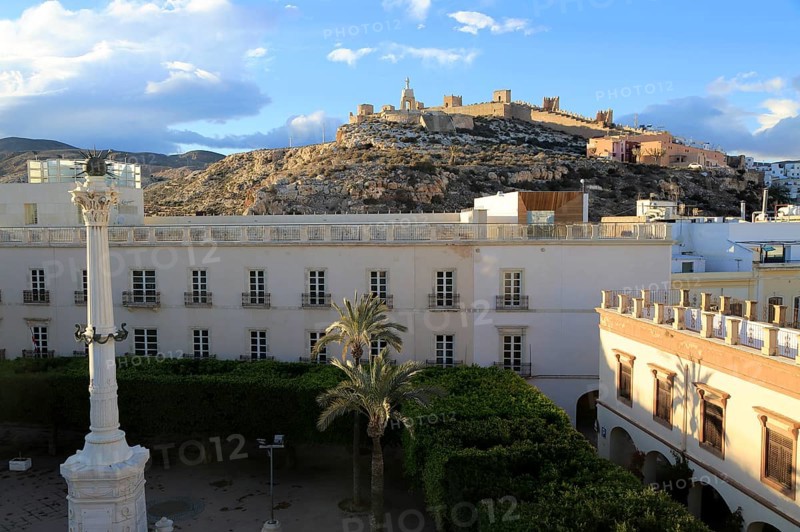 Mirador del Cerro de San Cristobal, Plaza Vieja, Plaza de la Constitucion, City of Almeria, SpainCity of Almeria, Spain, Europe
