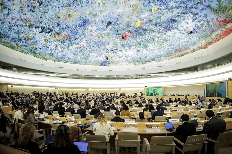 Overview in the context of the 55th session of the UN Human Rights Council in Geneva, 26 February 2024. Photographed on behalf of the Federal Foreign Office