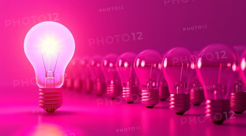 Concept of bright business idea, success and innovation. Inspiration and innovation concept, AI generated