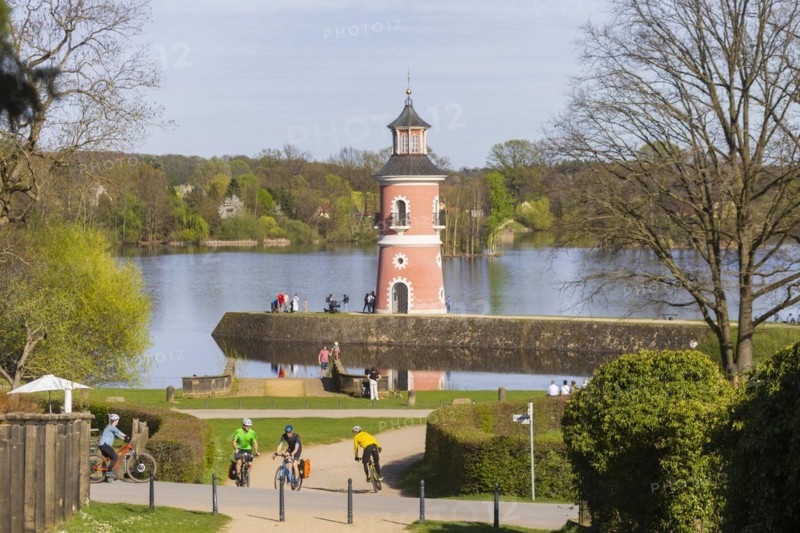 Lighthouse at the Fasanenschlösschen, Moritzburg, Saxony, Germany, Europe