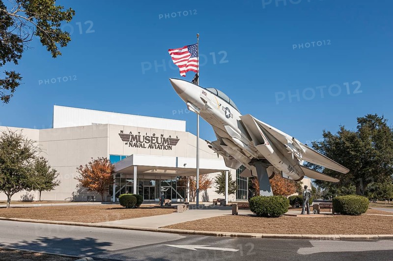 F-14A Tomcat fighter jet in front of the National Museum of Naval Aviation in Pensacola, Florida, USA, North America