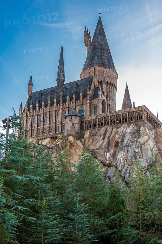 Hogwarts Castle in The Wizarding World of Harry Potter at Universal Studios Islands of Adventure in Orlando, Florida, USA, North America