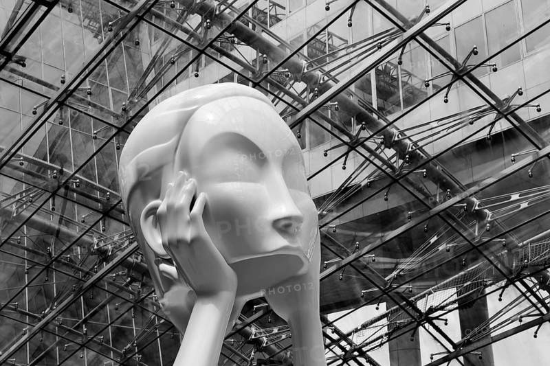 Sculpture entitled Immaterielles by the artist Andreas Schmitten, long-distance railway station, airport, Frankfurt am Main, Hesse, Germany, Europe
