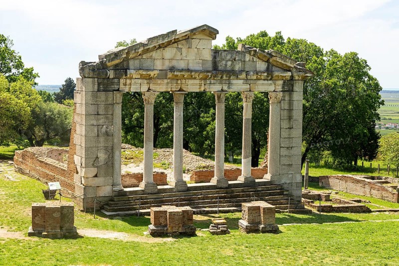 Monument of Agonothetes or Bouleuterion, Roman 2nd century AD, Apollonia Archaeological Park, Pojan, Albania, Europe
