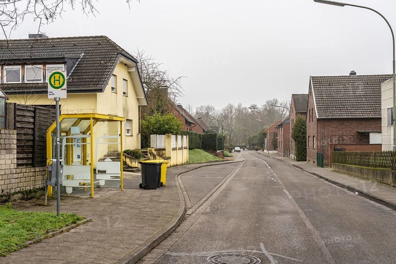 The village of Kuckum, originally intended to make way for the Garzweiler II open-cast lignite mine, remains standing after the coal compromise, but is largely abandoned and empty, North Rhine-Westphalia, Germany, Europe