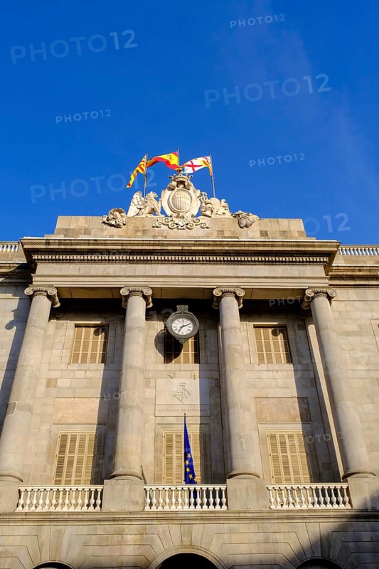 City Hall, Ajuntament de Barcelona, Pl. de Sant Jaume, Barcelona, Catalonia, Spain, Europe