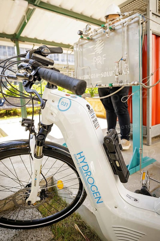 Pilot project for the production and application of green hydrogen (gH2) in the field of micromobility (cargo bikes) to save CO2. University of Rio de Janeiro. Rio de Janeiro, 22.07.2024. Photographed on behalf of the Federal Ministry for Economic Cooperation and Development