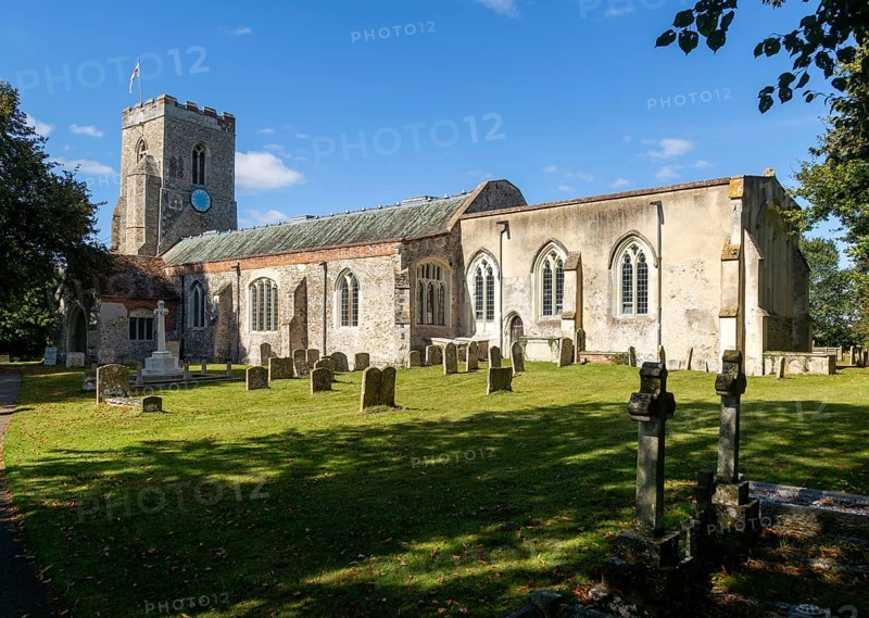 Village parish church of Saints Peter and St Paul, Kedington, Suffolk, England, UK