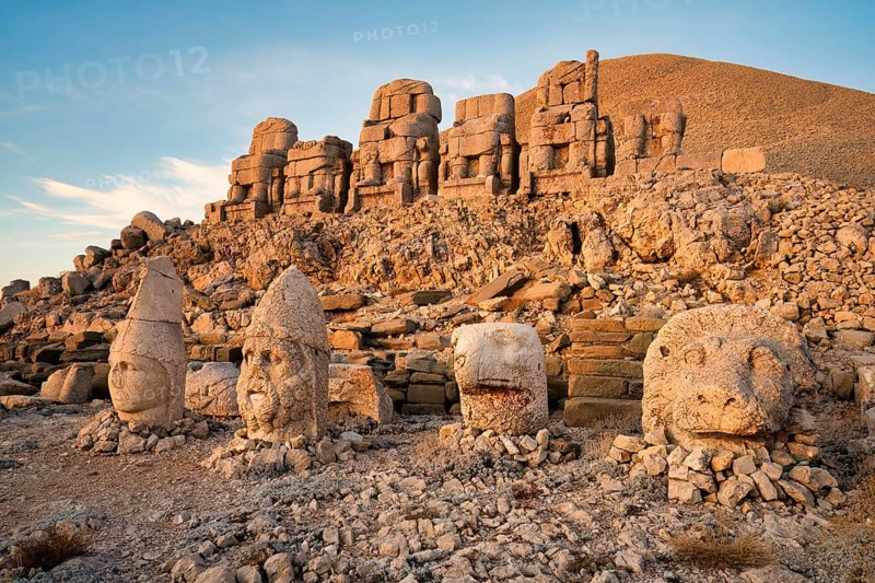 Mount Nemrut sanctuary, East terrace, Adiyaman province, Turkey, Asia