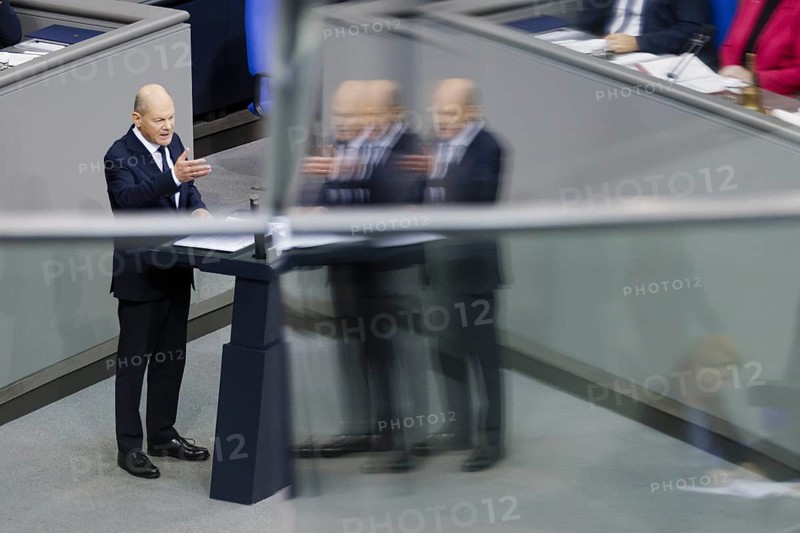 Olaf Scholz (SPD), Federal Chancellor, at the government statement in the German Bundestag, Berlin, 13 November 2024