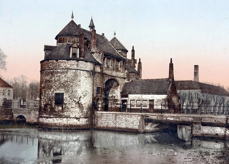 The harbour of Ostend, Belgium, Historical, digitally restored reproduction from a 19th century original, Record date not stated, Europe