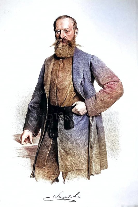 Franciszek Jan Smolka, German Franz Schmolke or Franz Smolka (born 5 November 1810 in Kalusz, Galicia, died 4 December 1899 in Lemberg) was a Polish-Austrian politician, Historical, digitally restored reproduction from a 19th century original, Record date not stated
