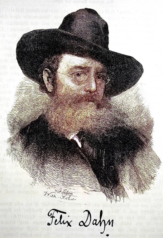 Felix Dahn, Sophus Felix Dahn, 9 February 1834, 3 January 1912, was a German jurist, writer and historian, digital reproduction of an original from the 19th century, original date unknown