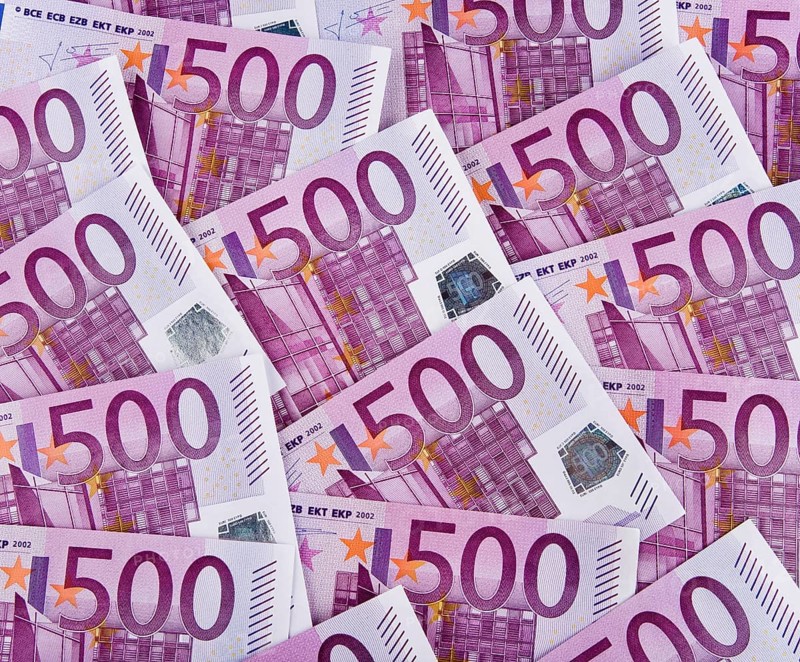500 euro banknotes, currency of the European Union, Vienna, Austria, Europe