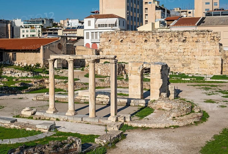 Ruins of the Tetraconch church in the Hadrian's Library complex, Athens, Greece, Europe