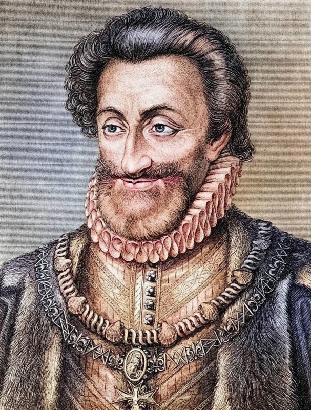 Henry IV alias Henry of Navarre or Bourbon, 1553-1610, King of Navarre (as Henry III) 1572-89, first Bourbon King of France, 1589-1610, Historical, digitally restored reproduction from a 19th century original, Record date not stated
