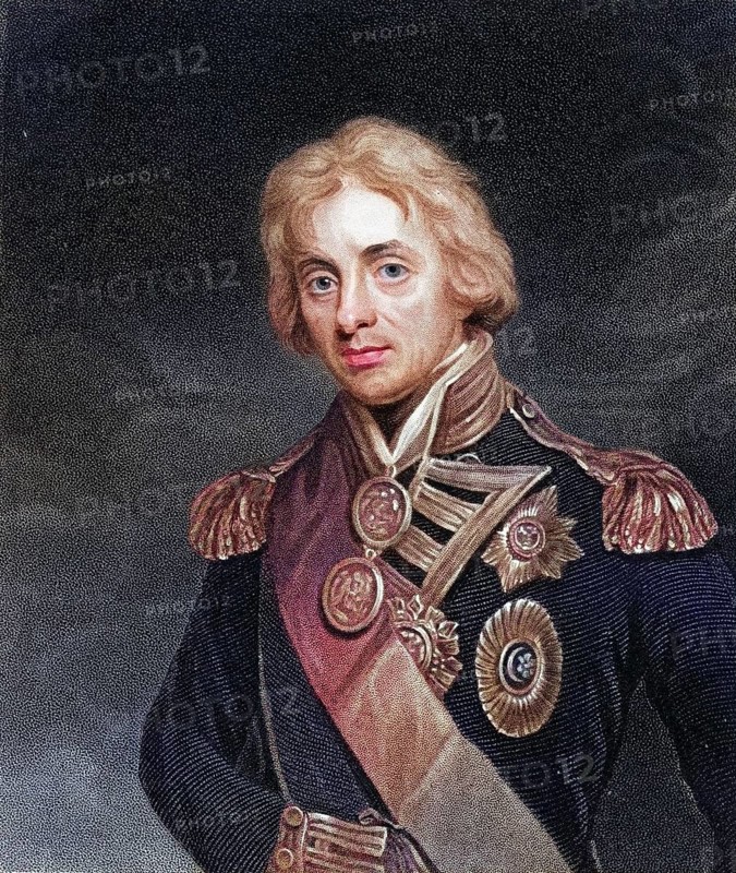 Horatio Nelson Viscount Nelson, 1758-1805, British naval commander. From the book Gallery of Portraits, published 1833, Historical, digitally restored reproduction from a 19th century original, Record date not stated