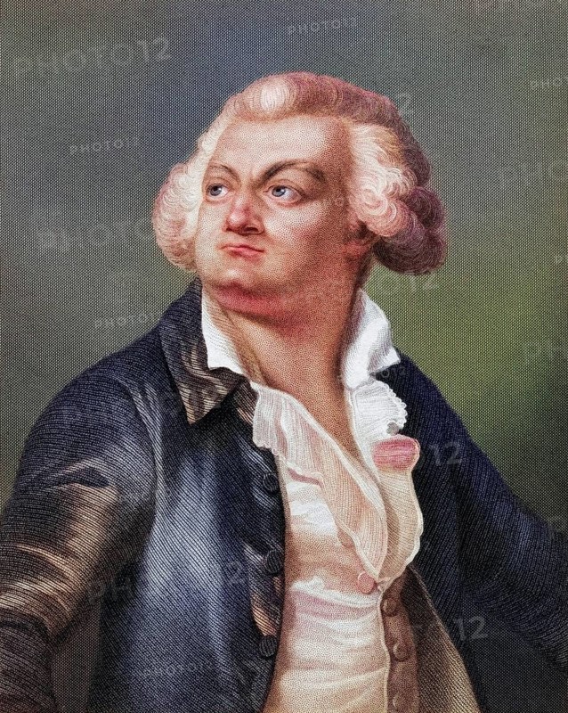 Honore Gabriel Riqueti Comte de Mirabeau 1749-1791 French revolutionary statesman, Historical, digitally restored reproduction from a 19th century original, Record date not stated