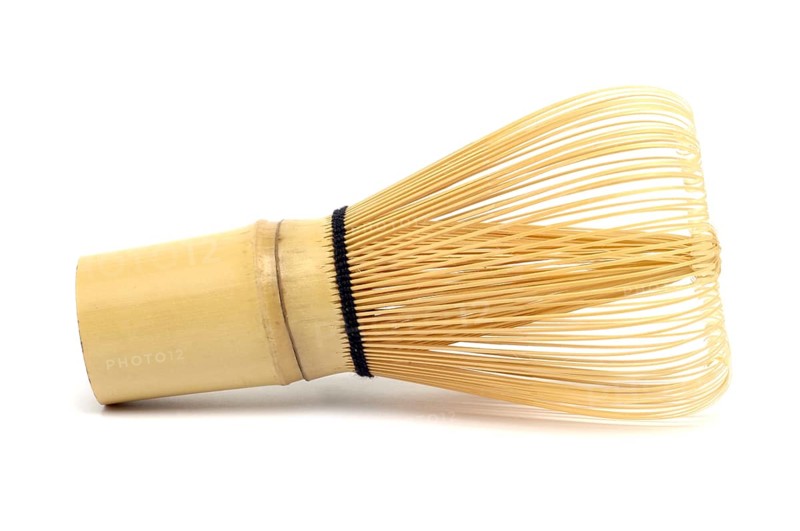 Tea whisk, Chasen, a bamboo stirrer for preparing Japanese teas such as Matcha, with 60 to 130 bristles, for the traditional frothing of Matcha tea in the traditional Japanese tea ceremony