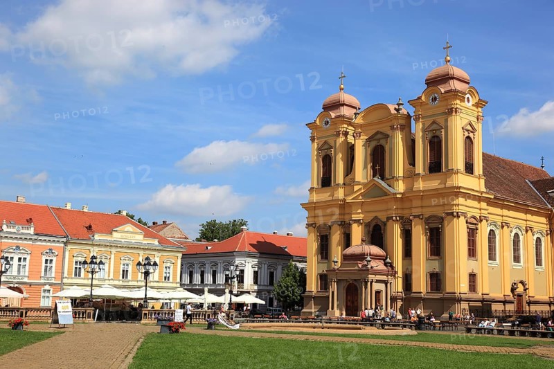 Banat, Timisoara, Timisoara, Old Town, Catholic Cathedral at Piata Unirii, Unification Square, Cathedral Square, Romania, Europe