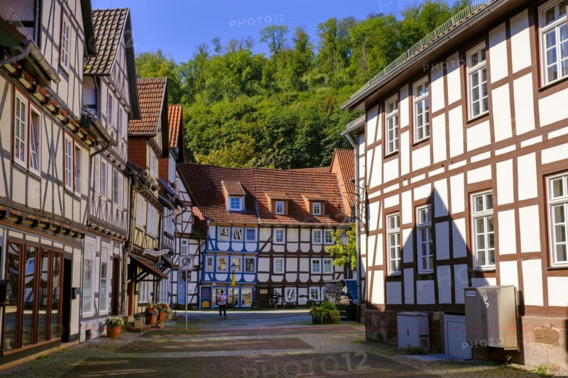 Half-timbered houses, Bad Sooden-Allendorf, Werratal, Werra-Meißner district, Hesse, Germany, Europe