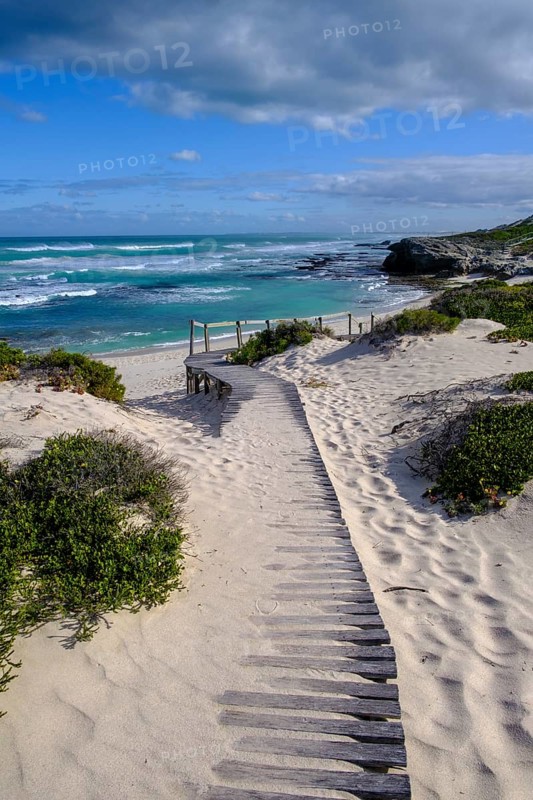 Boardwalk, sand dunes, De Hoop Nature Reserve, Indian Ocean, nature reserve near Struisbaai, Garden Route, Western Cape, South Africa, Africa