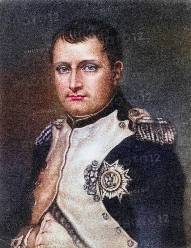 Napoleon Bonaparte, as Emperor Napoleon I (born 15 August 1769 in Ajaccio, died 5 May 1821 in Longwood House), was General of the First Republic, First Consul of France and finally Emperor of the French, Historical, digitally restored reproduction from a 19th century original, Record date not stated