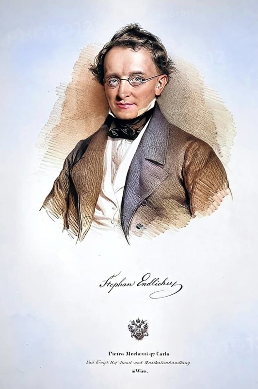 Stephan Ladislaus Endlicher (born 24 June 1804 in Bratislava, died 28 March 1849 in Vienna) was an Austrian botanist, numismatist and sinologist, Historical, digitally restored reproduction from a 19th century original, Record date not stated