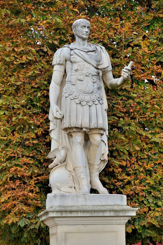 Statue of Gaius Julius Caesar, Roman Emperor, in the Jardin des Tuileries, Tuileries Garden, Paris, France, Europe