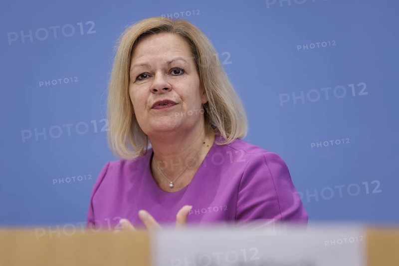 Nancy Faeser (SPD), Federal Minister of the Interior and Home Affairs, recorded during the presentation of the Federal Government's 1st Equivalence Report at the Federal Press Conference in Berlin, 3 July 2024